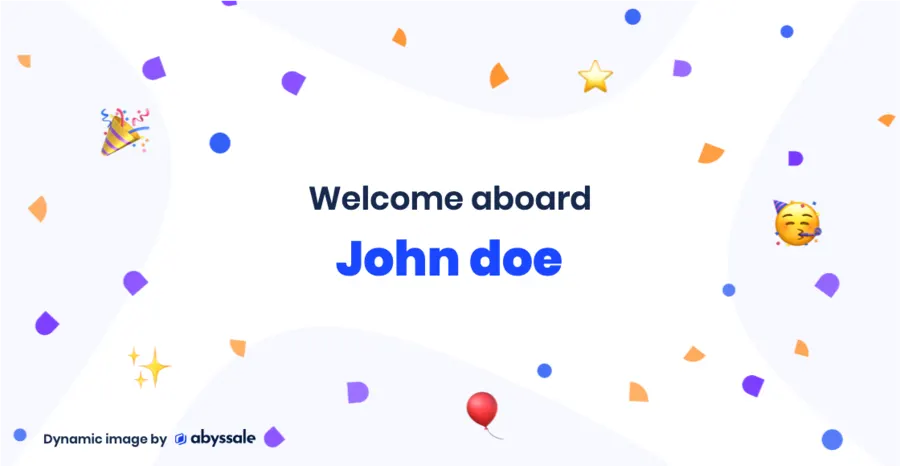 Welcome email banner