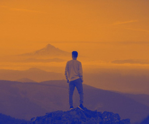 Duotone blue orange