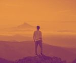 Duotone deep purple orange