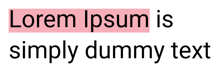 Text background color partial