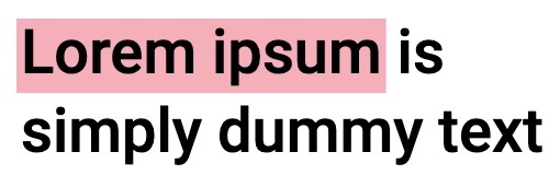 Text background color partial