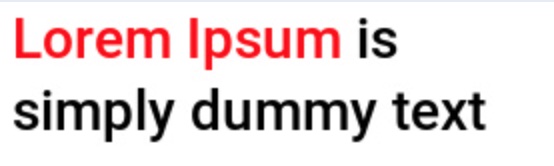 Text color partial