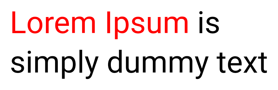Text color partial