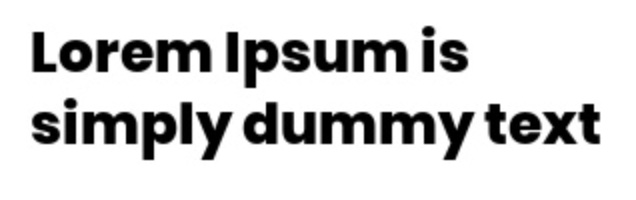 Text font Poppins