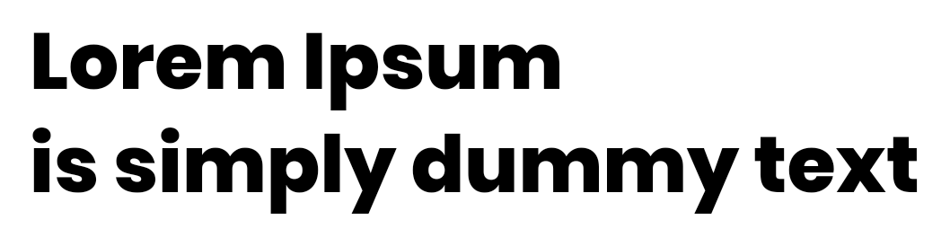 Text font Poppins