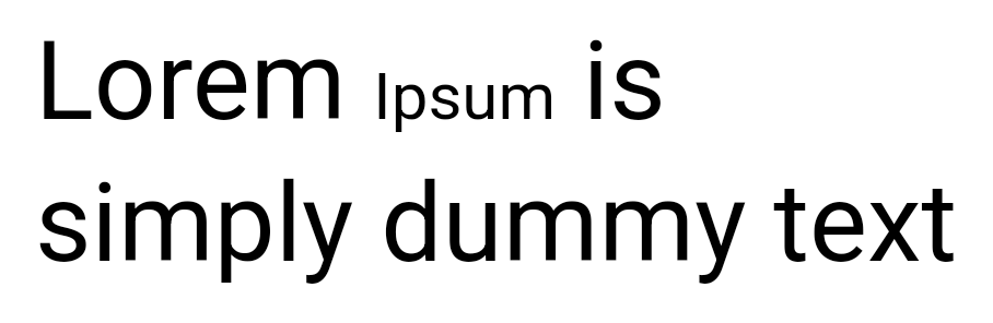 Text font size partial