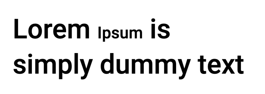 Text font size partial
