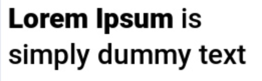 Text font weight partial