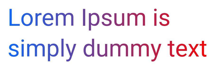 Text gradient color