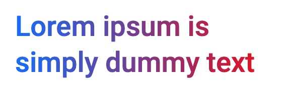 Text gradient color