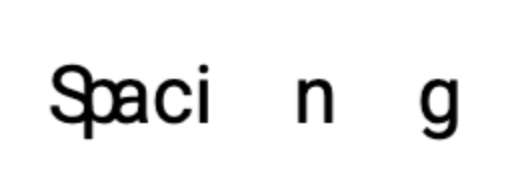 Text kerning