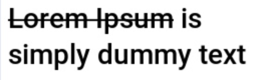 Text strikethrough