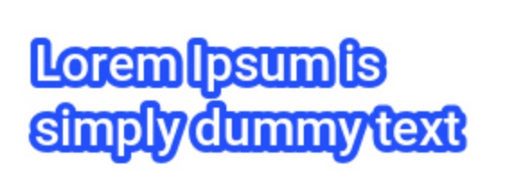 Text stroke