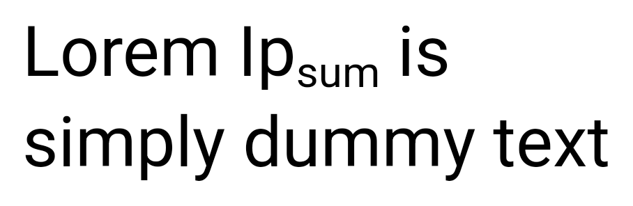 Text subscript