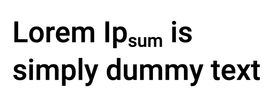 Text subscript