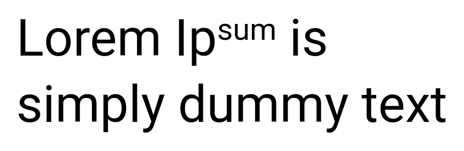 Text superscript