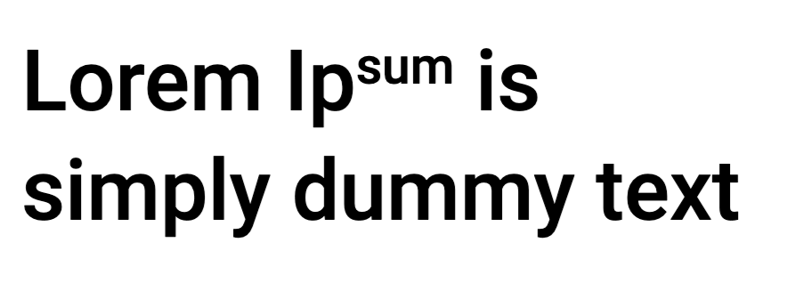 Text superscript