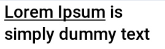 Text underline